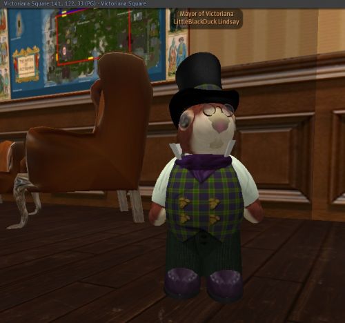 Victoriana and Tinytoriana Mayor leaving Second Life